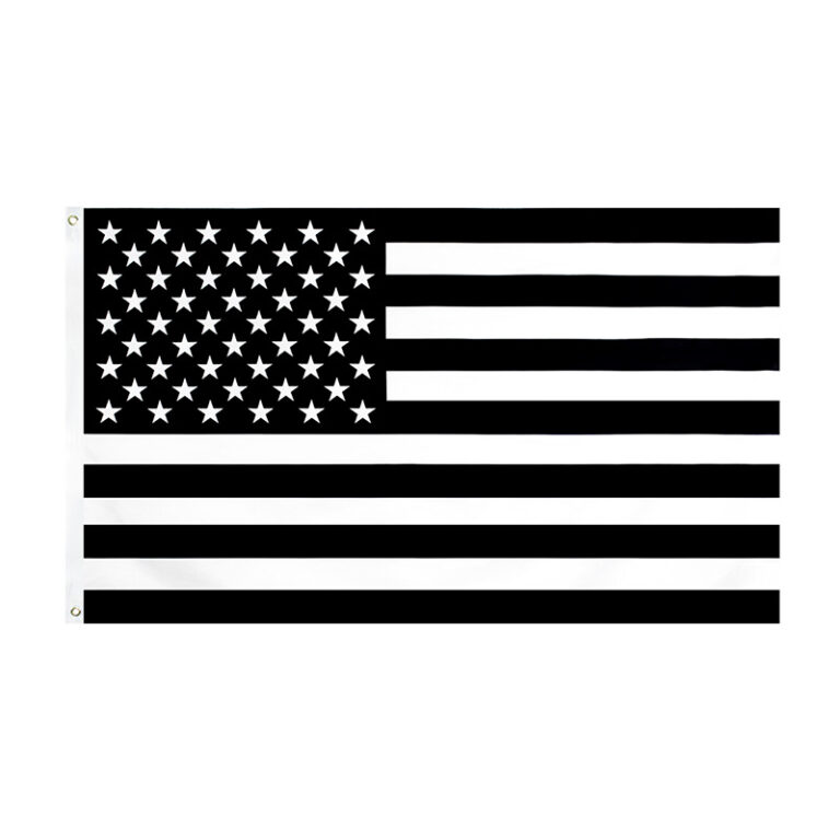 Black and White American flag