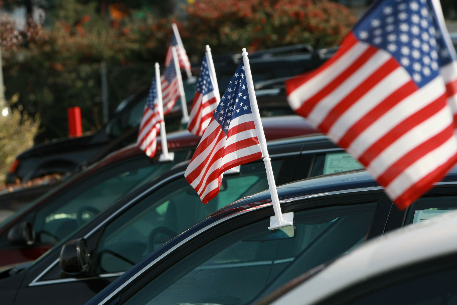 Custom flag on the car